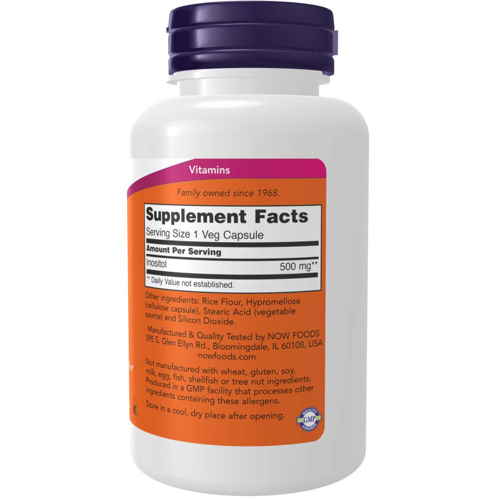 Now Foods Inositol 500mg - 200 Capsules (Pack of 2) - image 2