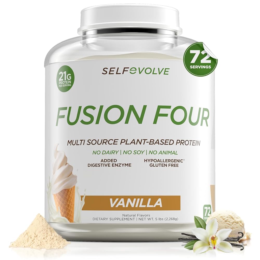 selfevolve Fusion Four Plant Based Protein Powder Vegan Protein