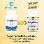 Lake Avenue Methyl Folate and Vitamin C - 120 Vegetarian Capsules - image 3
