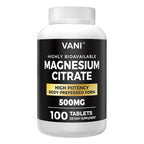 VANI Magnesium Citrate 500mg for Sleep - 100 Capsules