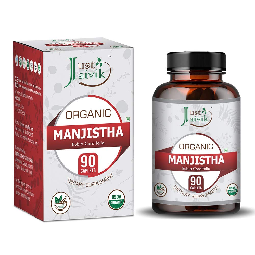 Just Jaivik Organic Manjistha Tablets 750 mg - 90 Tablets