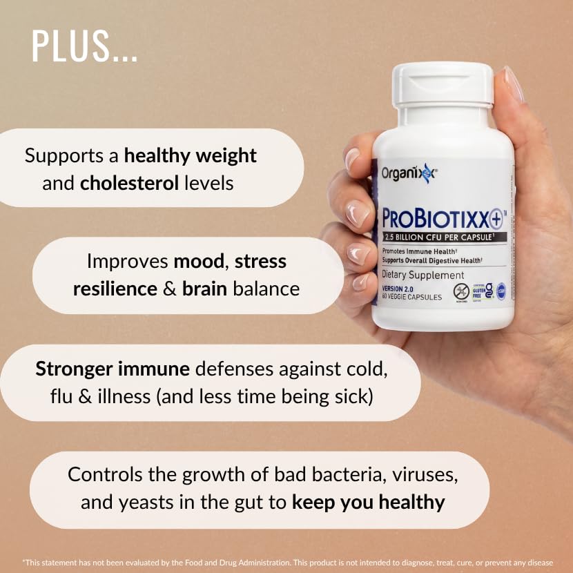 Organixx ProBiotixx+ Probiotic L. Plantarum - 60 Vegetarian Capsules - image 6