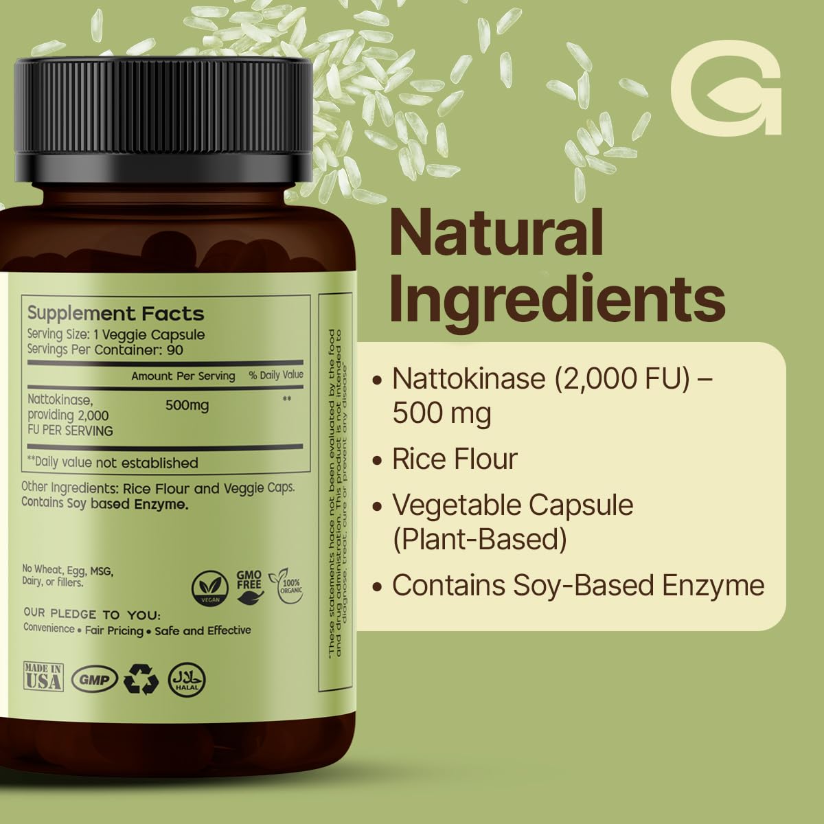 GREEN'S BEST Natto Capsules with Nattokinase & L-Arginine - image 5