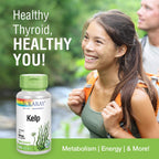 SOLARAY Kelp 550 mg with Folic Acid Thyroid Support - 100 Vegetarian Capsules - image 3