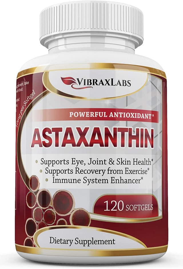 Vibraxlabs Astaxanthin 10mg Antioxidant - 120 Softgels