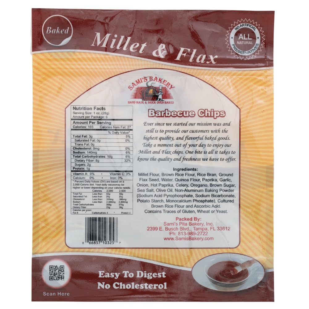 Sami's Bakery Millet and Flax Barbecue Chips - 4 Pack - image 2