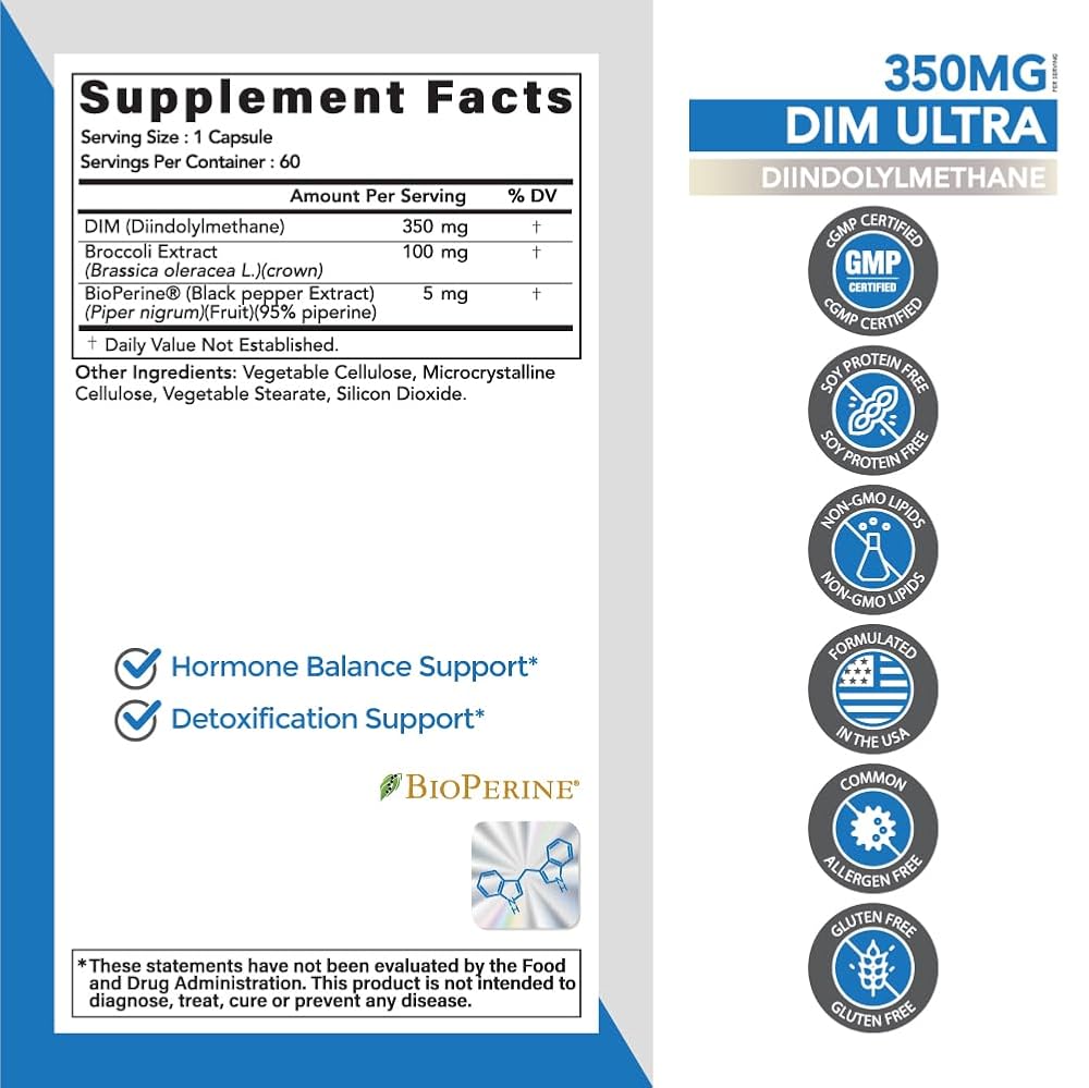 Omvi DIM Ultra 350mg Hormone Balance - 60 Capsules - image 3