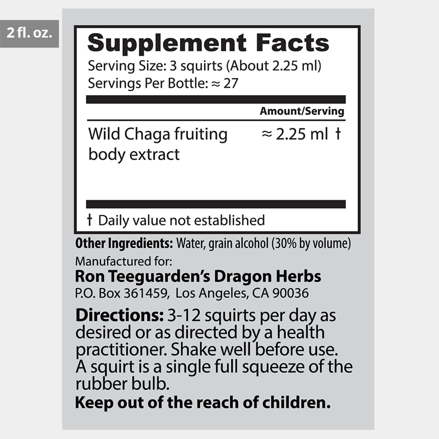 Dragon Herbs Wild Siberian Chaga Drops - 2 fl. oz. - image 5