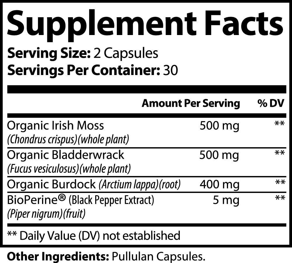 Lozano Organics Sea Moss Advanced Superfood - 60 Capsules - image 2