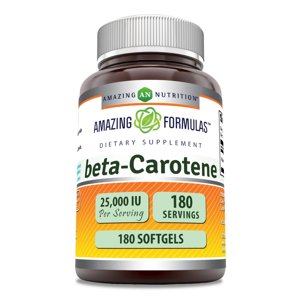 Amazing Nutrition Beta-Carotene 25000 IU - 180 Softgels