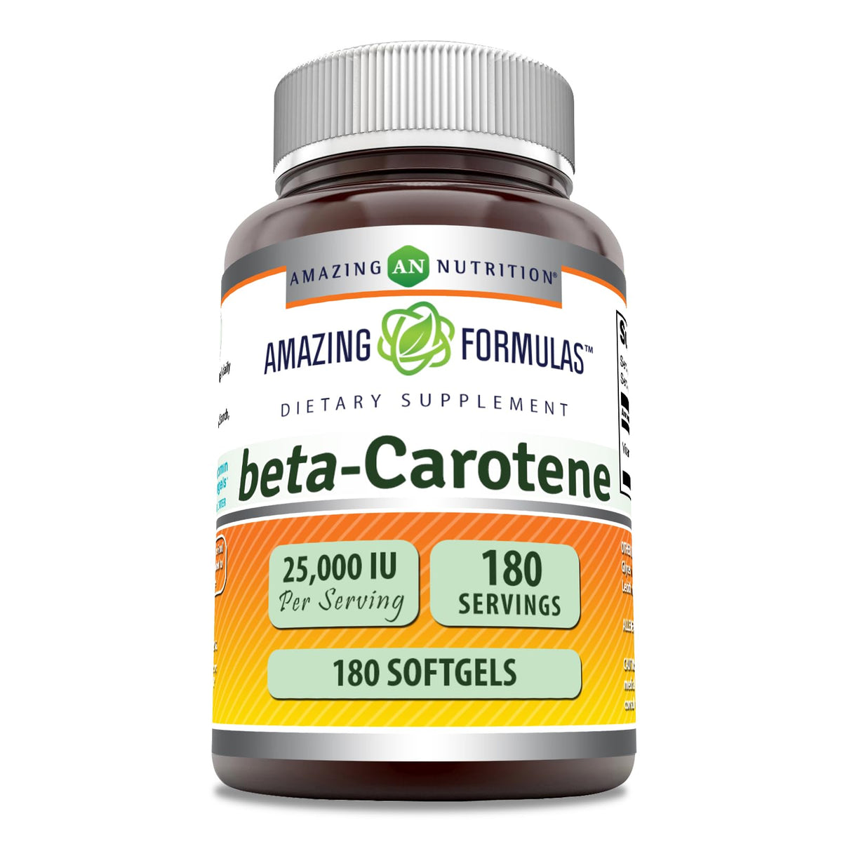 Amazing Nutrition Beta-Carotene 25000 IU - 180 Softgels