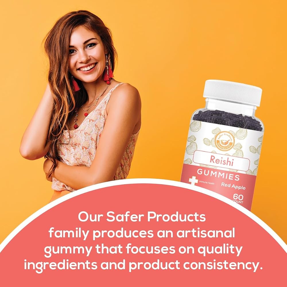 Safer Products Reishi Mushroom Gummies - May Support Immune Health