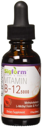 SIGFORM Vitamin B12 5000 Sublingual Liquid - 1 Oz