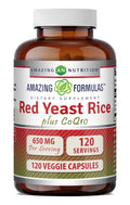 Amazing Nutrition Red Yeast Rice 600 mg Plus CoQ-10 - 120 Capsules