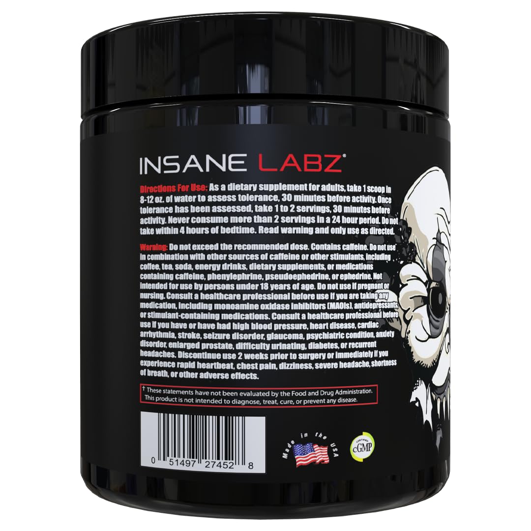 Insane Labz Psychotic Black Edition Mid Stimulant Pre Workout Powder