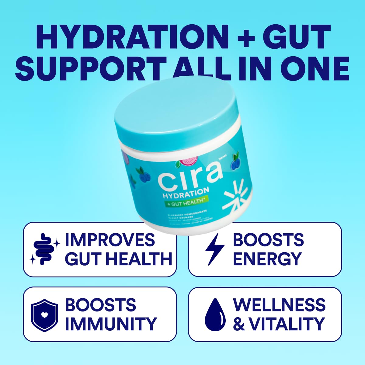 Cira Hydration + Gut Health Powder - 45 Servings - image 2