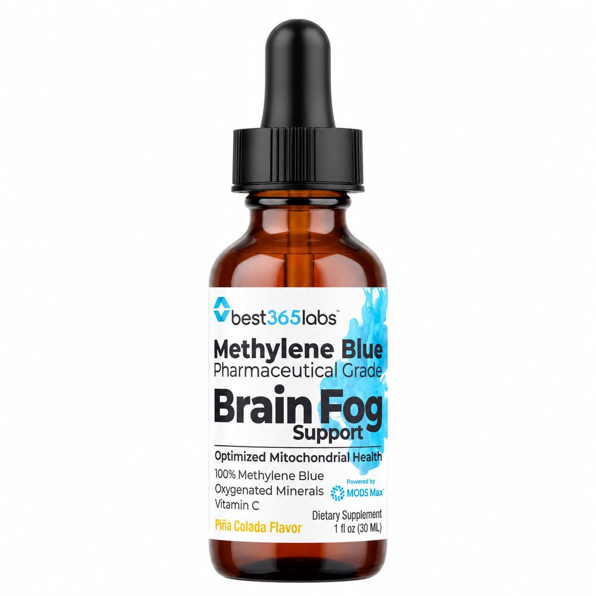 Be-Onguard Brain Fog Supplement Methylene Blue with Vitamin C - 1 Fl Oz