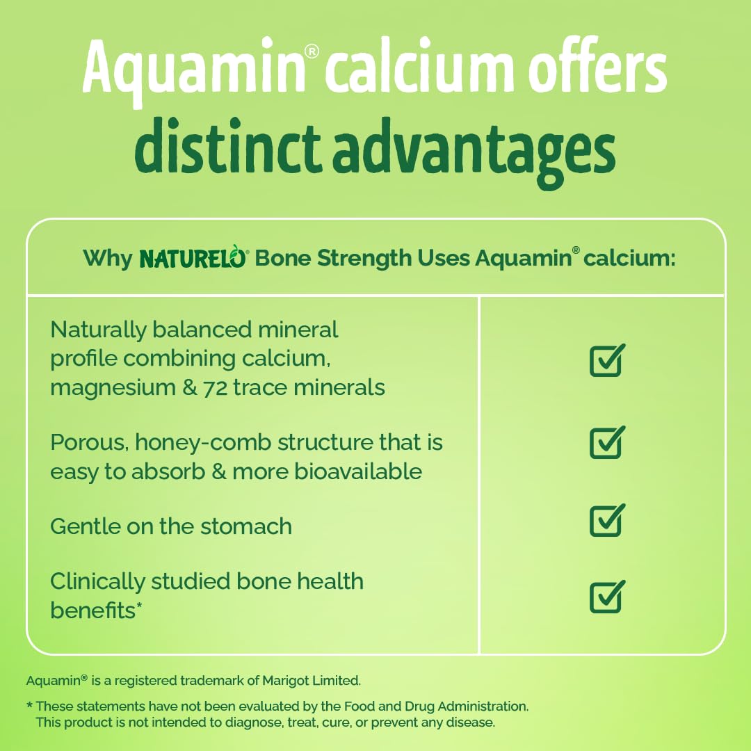NATURELO Calcium 600mg with Vitamin D3 for Bone Strength - 240 Capsules - image 5