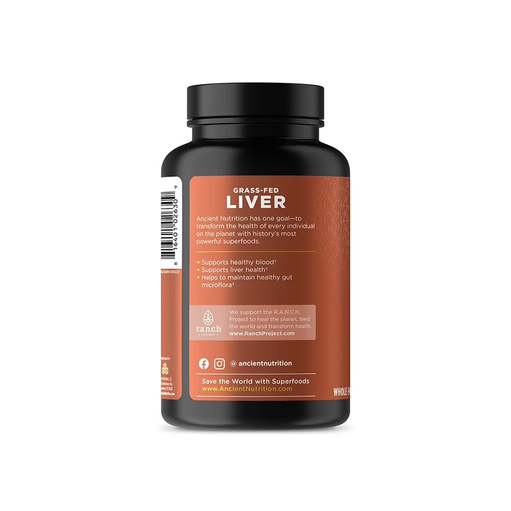 Ancient Nutrition Grass-Fed Beef & Lamb Liver - 180 Capsules - image 9