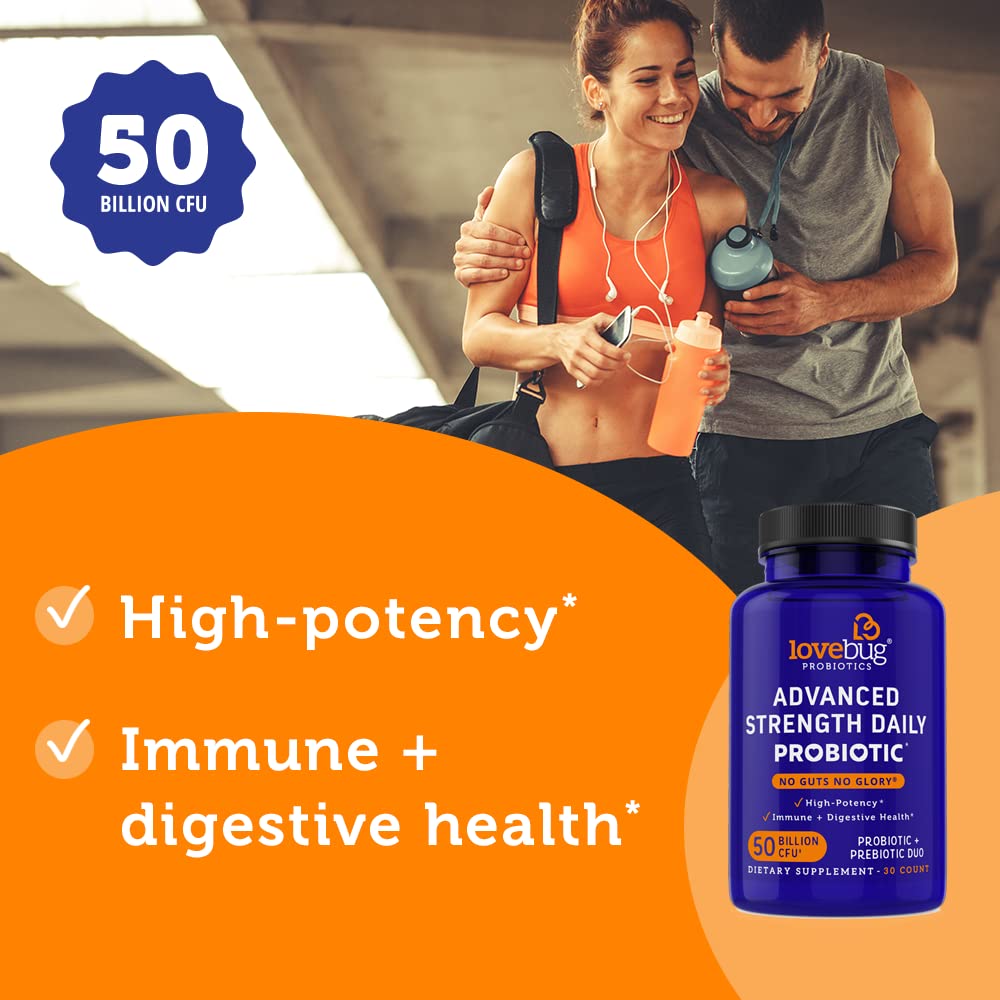 LOVEBUG Probiotic and Prebiotic Digestive Health Supplement - 60 Capsules - image 4