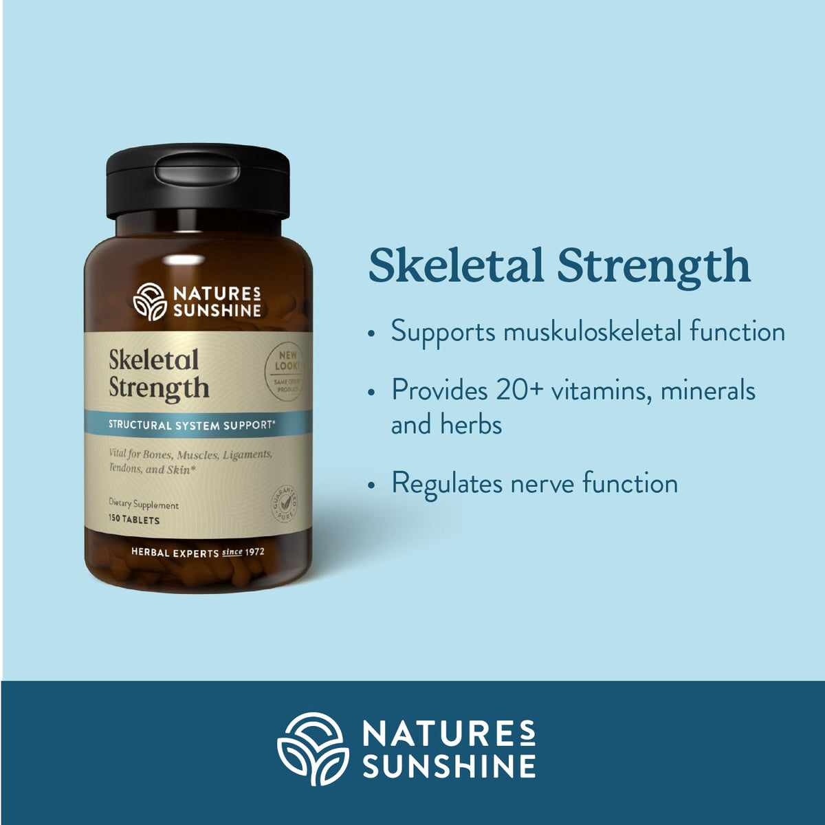 Nature's Sunshine Skeletal Strength Bone Health - 150 Tablets - image 2