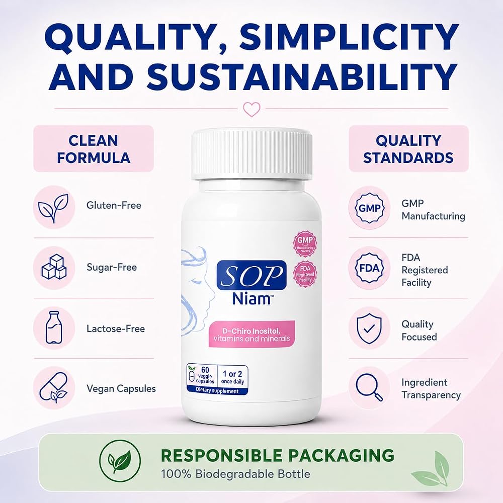 SOP NIAM D-Chiro Inositol 500mg - 60 Capsules - image 4