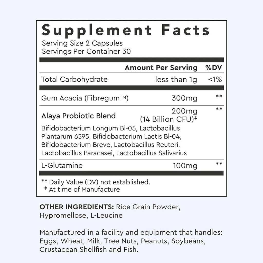 Alaya Naturals Advanced Synbiotic Probiotic + Prebiotic - 60 Capsules - image 5