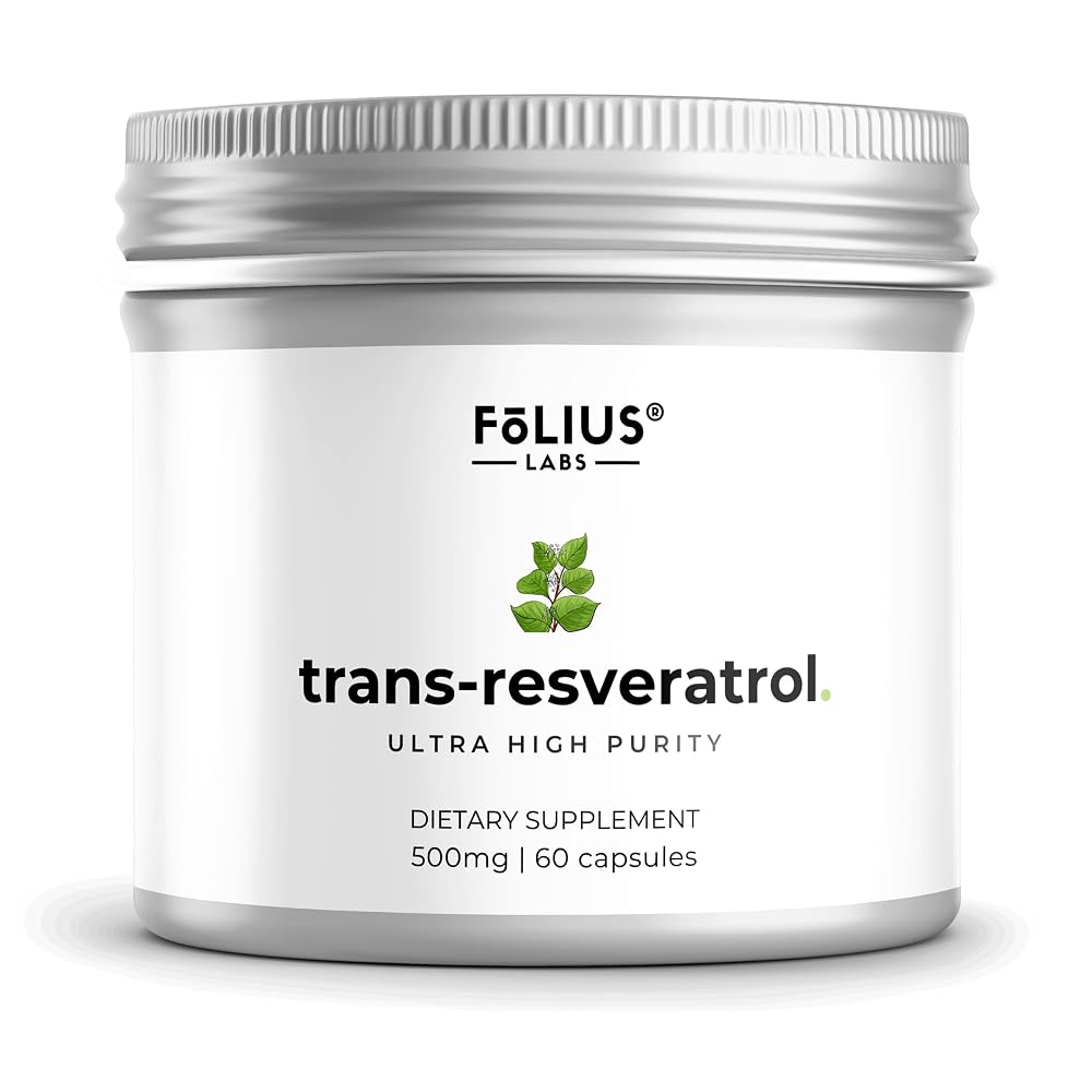 FOLIUS LABS Ultra High Purity Resveratrol Capsules - 99%
