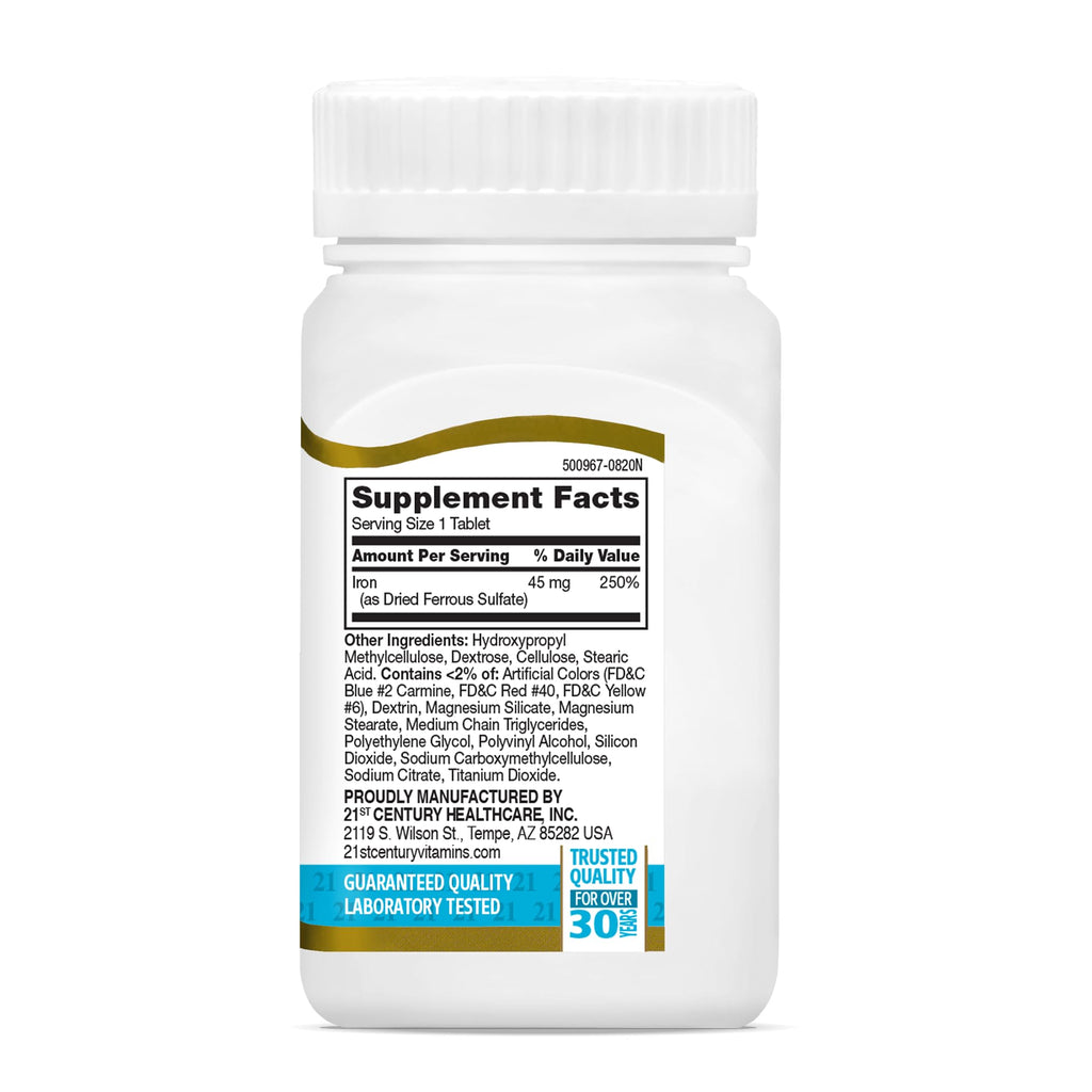 21st Century Slow Release Iron Tablets - 300 Count - image 4
