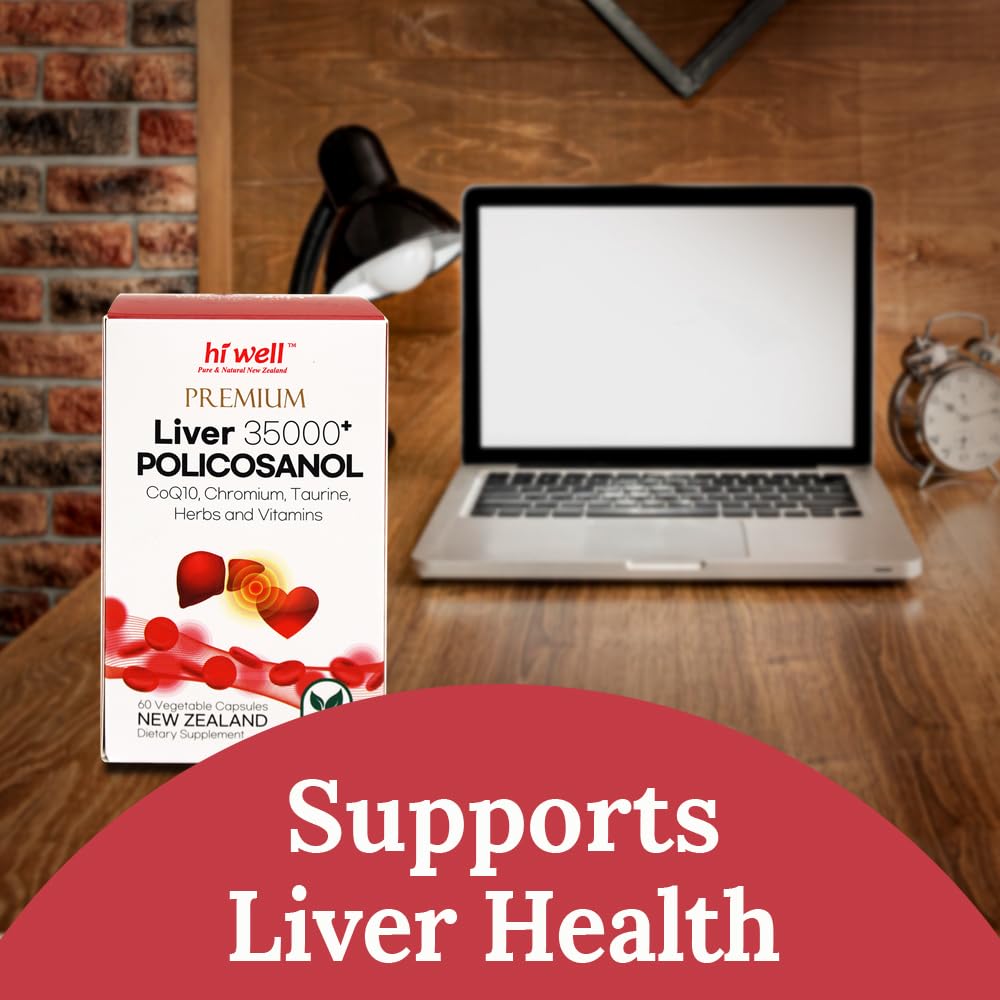 Hi Well Premium Liver 35000+ Policosanol - 60 Vegetarian Capsules - image 2