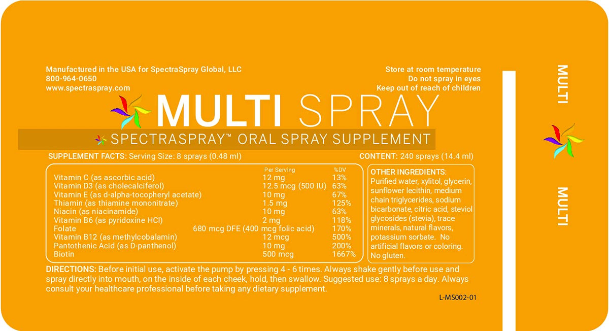Spectraspray Multi Vitamin Oral Spray B12, D3 & Biotin - Pack of 3 - image 4