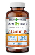 Amazing Nutrition Vitamin B6 Pyridoxine 200mg - 100 Tablets