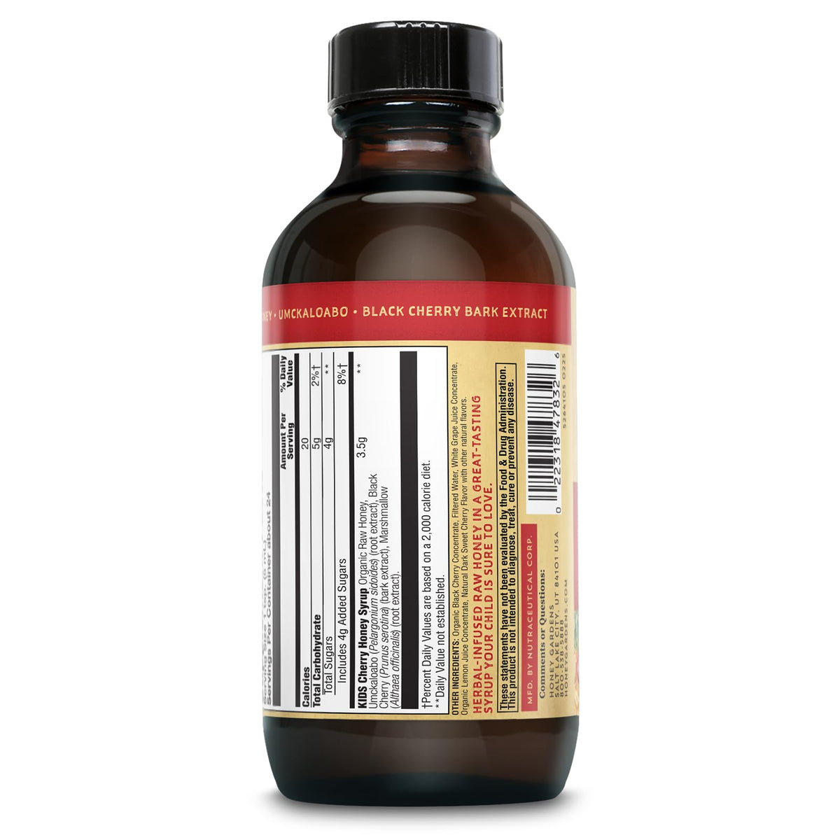 ZAND Honey Gardens Kids Cherry & Honey Soothing Throat Syrup - 4 FL OZ - image 3