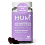 HUM Calm Ashwagandha Gummies with L-Theanine, Mixed Berry - 60 Gummies