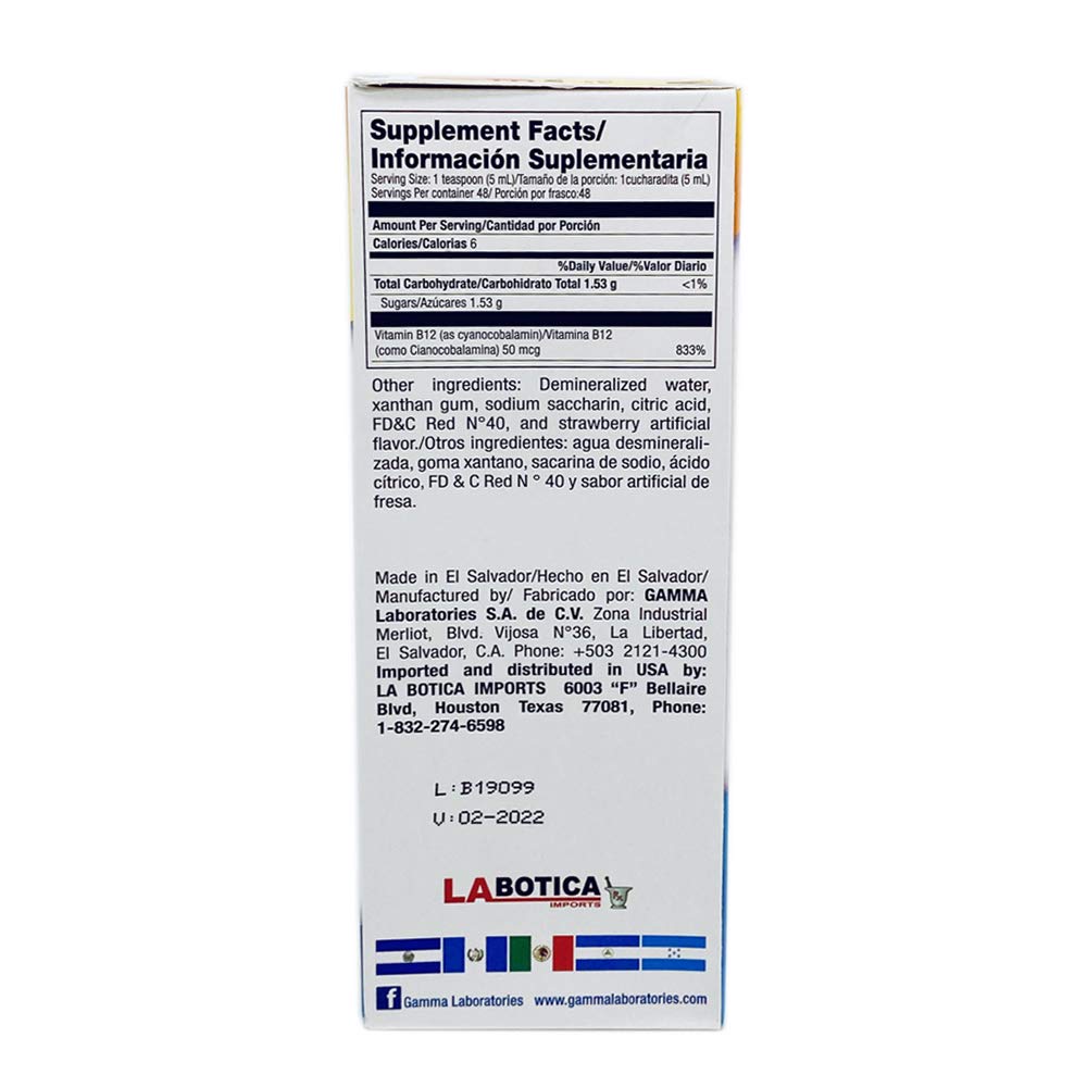 La Botica Imports Neuro Vital B12 Energy Syrup - 8 Fl Oz - image 4