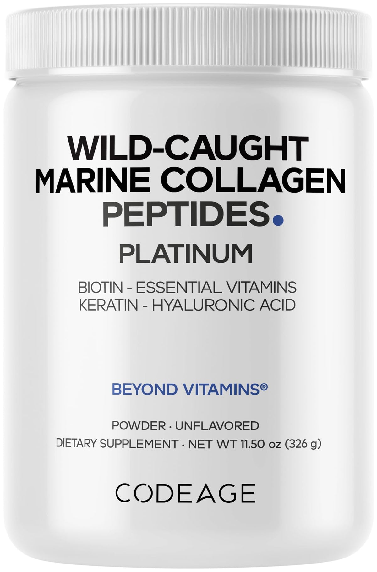 Codeage Marine Collagen Powder with Biotin 10000mcg - 11.5 oz