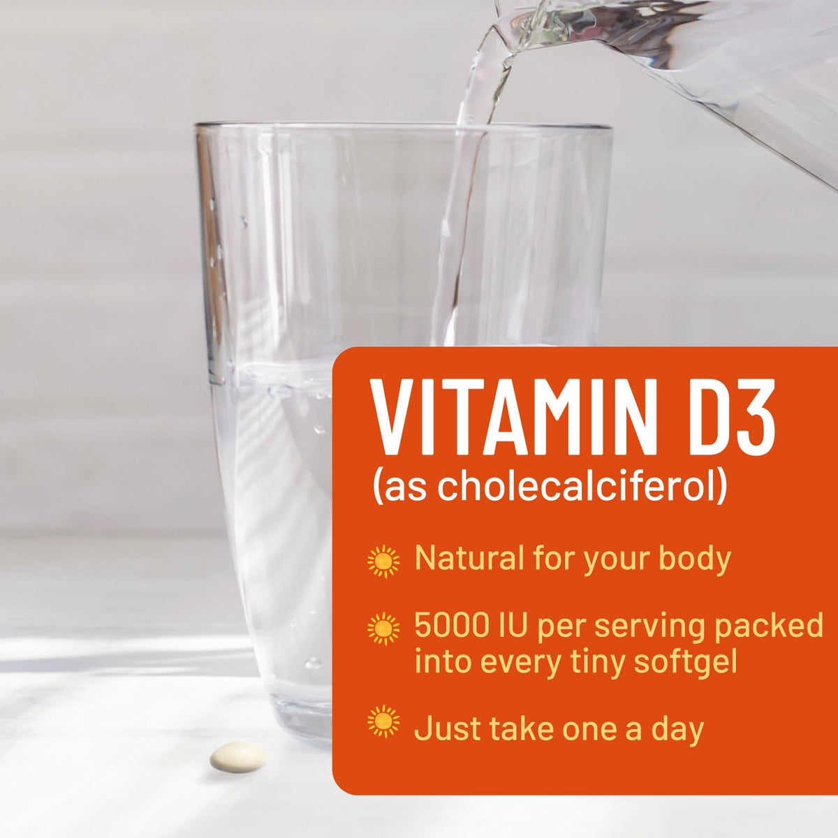 Nature's Peak Vitamin D-3 5000 IU Softgels - 60 Count - image 3