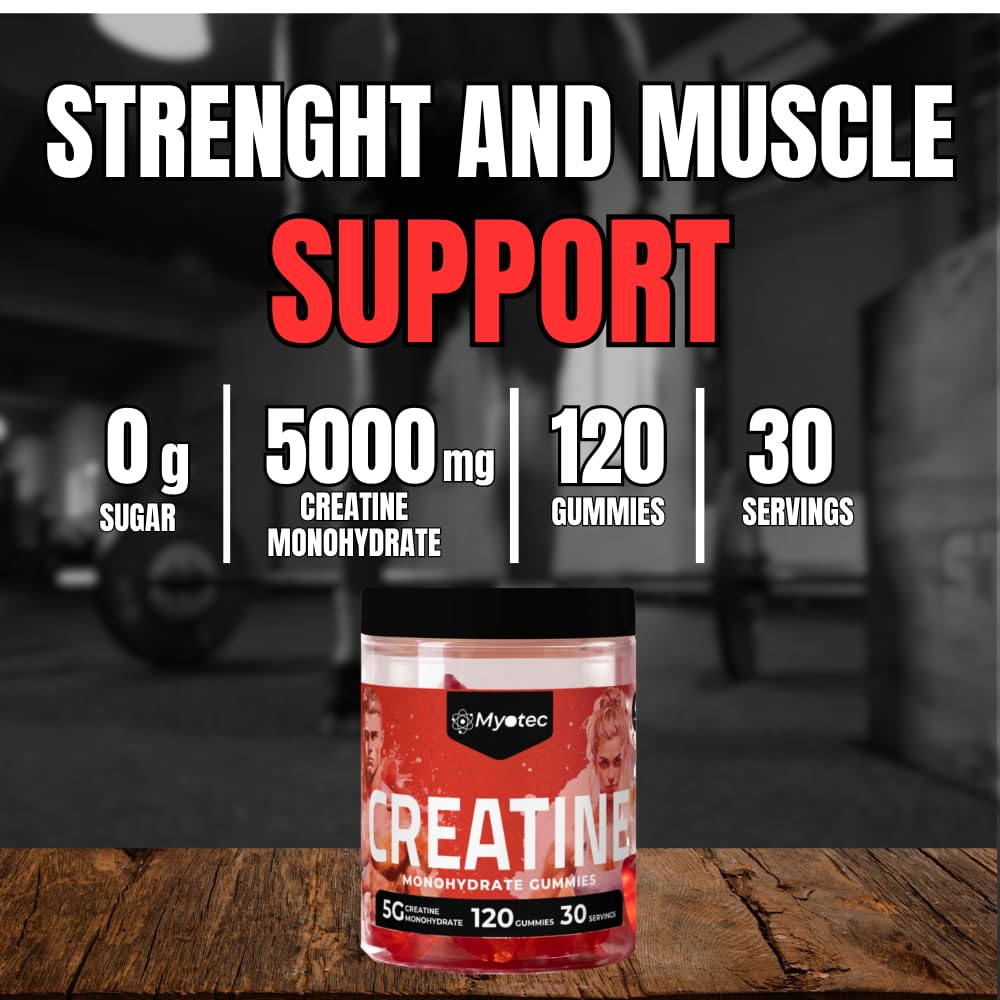 MYOTEC Creatine Monohydrate Gummies for Strength & Muscle - 120 Count - image 2