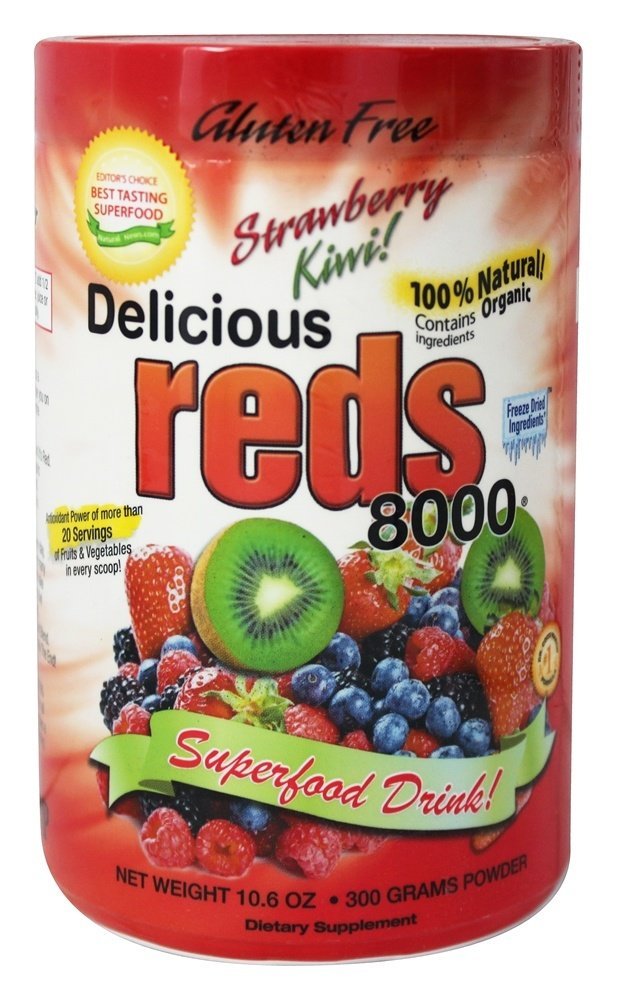 Greens World Delicious Reds 8000 Strawberry-Kiwi - 10.6 oz