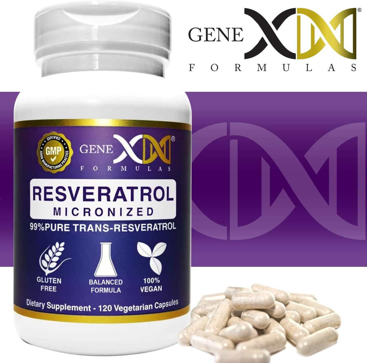 Genex 99% Micronized Trans-Resveratrol with BioPerine