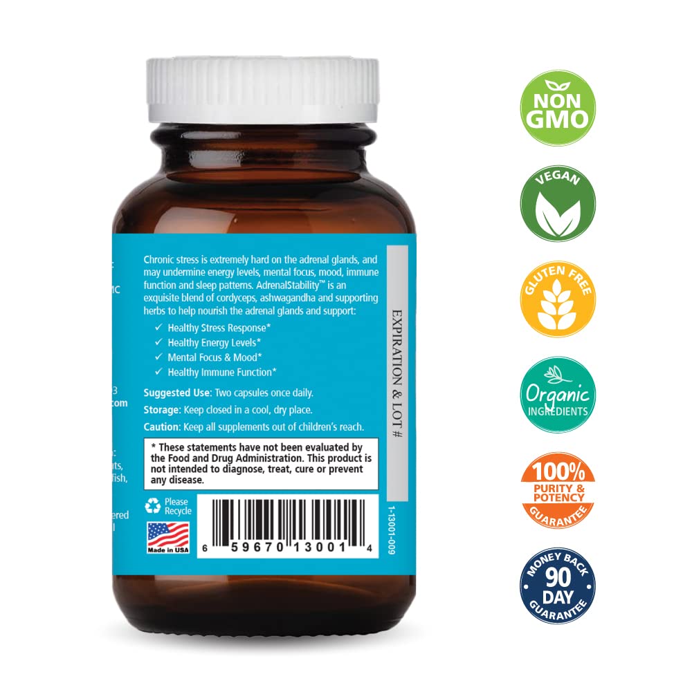 Pure Essence Labs Adrenal Stability Supplement - 30 Capsules - image 2