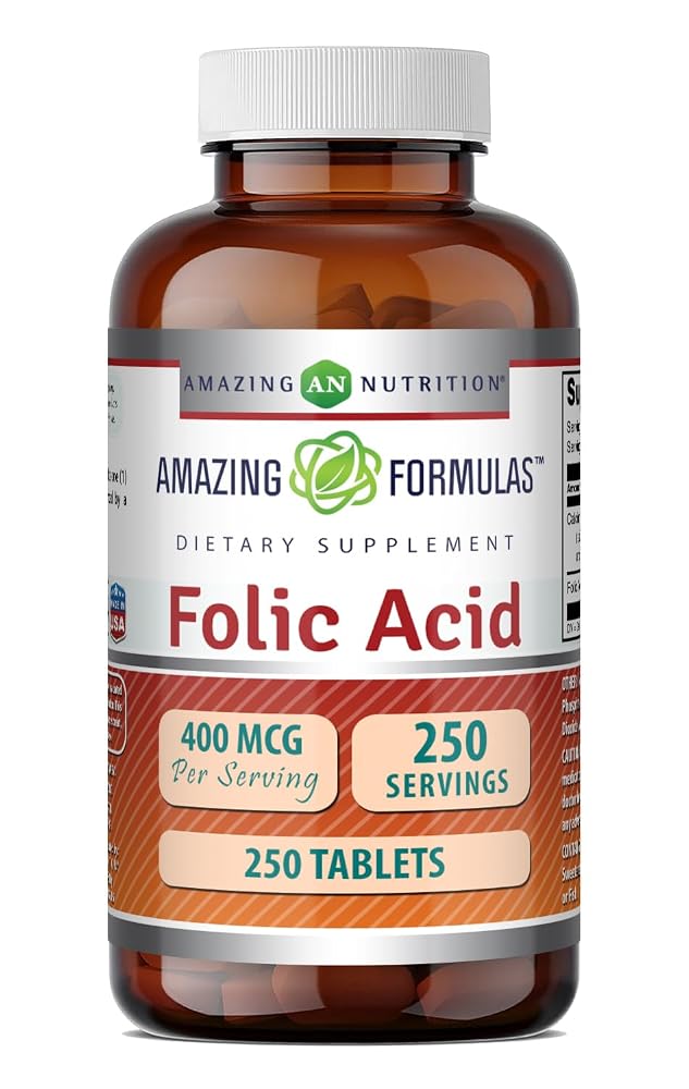 Amazing Formulas Folic Acid (Vitamin B9) 400 mcg