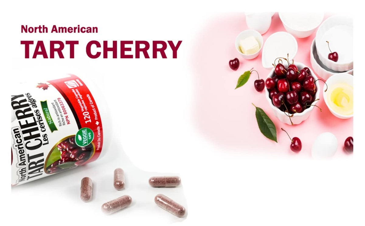Nutridom Tart Cherry 500mg Antioxidant - 120 Vegetarian Capsules - image 4