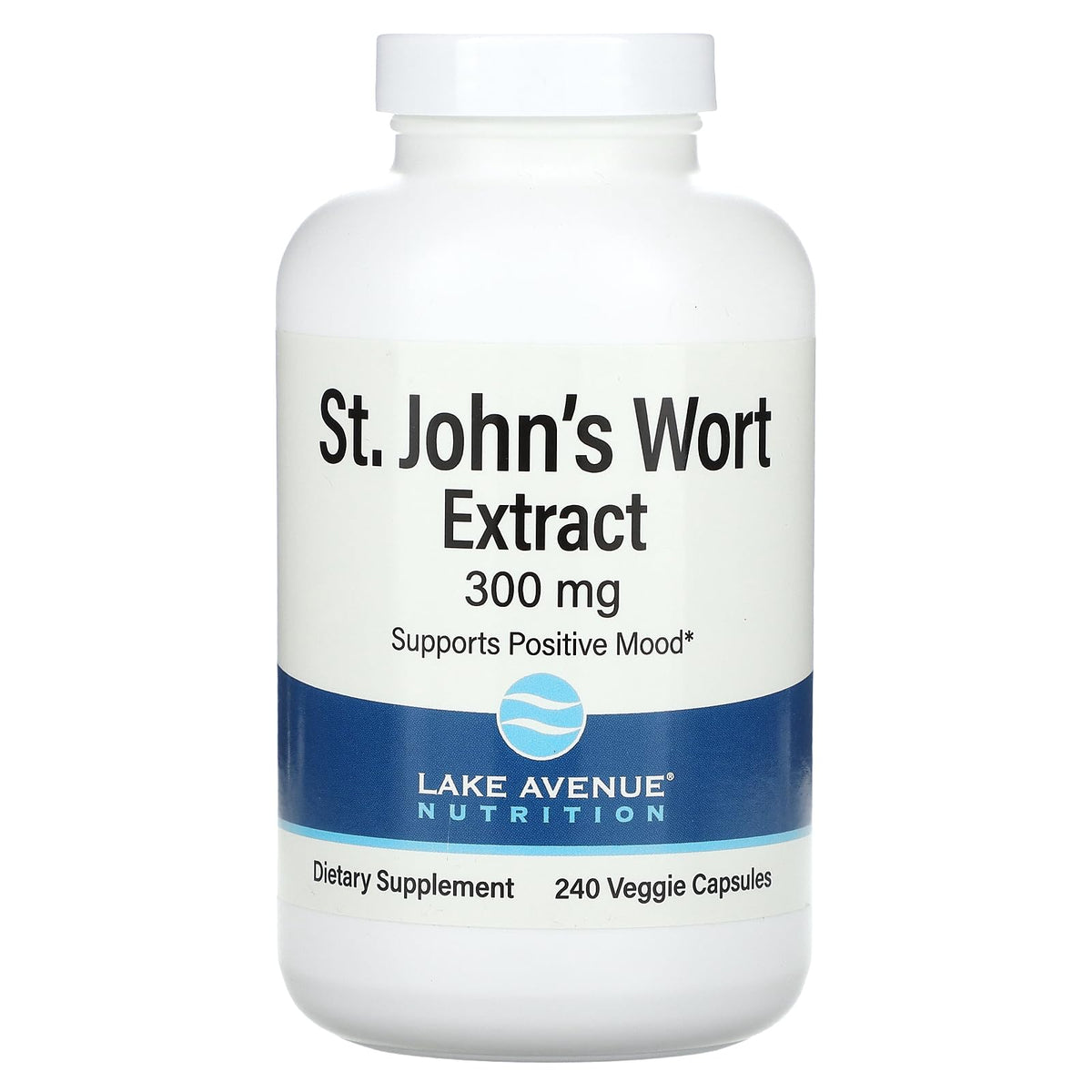 Lake Avenue Nutrition St. John's Wort Extract 300 mg - 240 Vegetarian Capsules