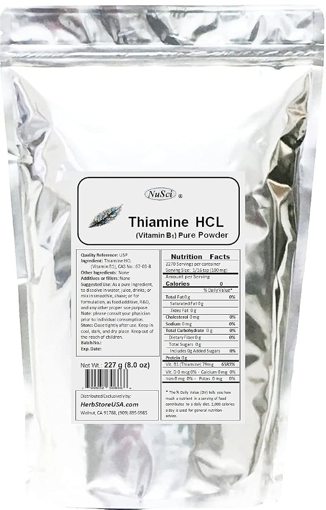 NuSci Thiamine HCL Vitamin B1 Pure Powder Energy