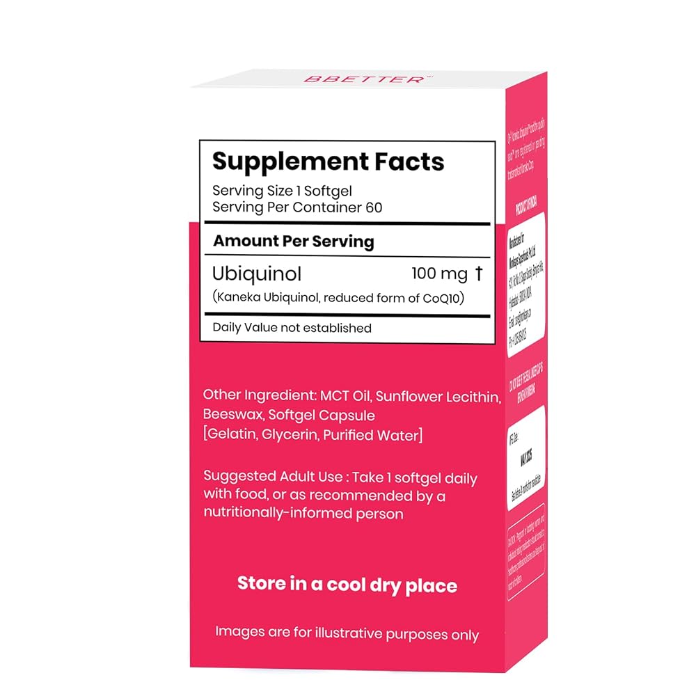 BBETTER CoQ10 100 mg Ubiquinol Softgels - 180 Count - image 2