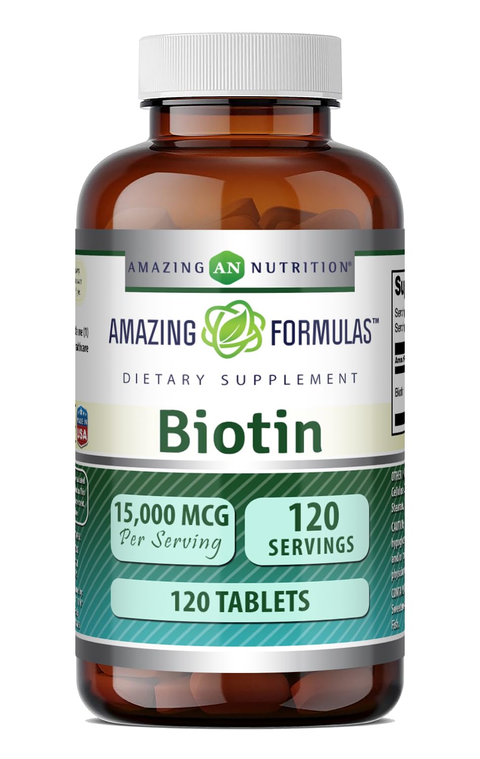 Amazing Nutrition Biotin 15000 mcg - 120 Tablets