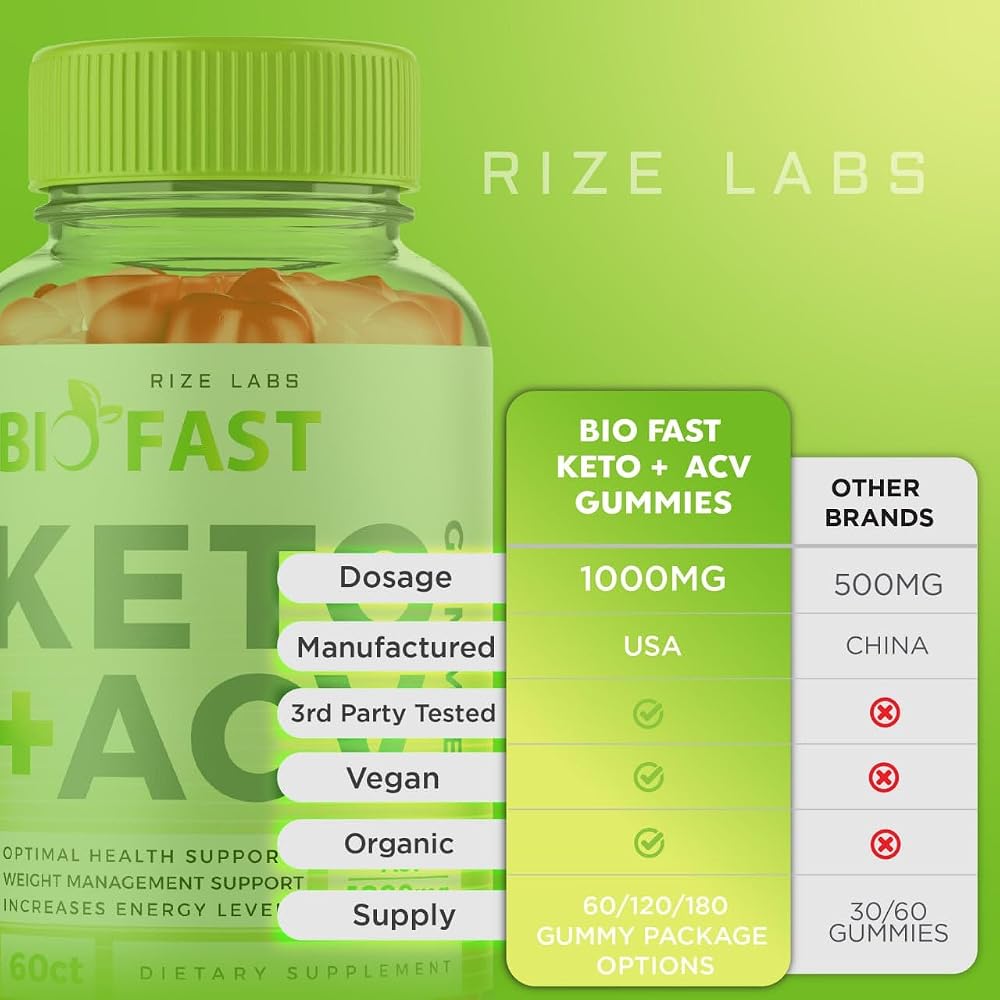 rize labs Biofast Keto ACV Gummies for Weight Loss - 60 Gummies - image 6
