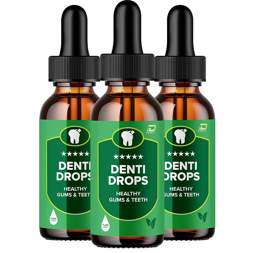 Indelo Denti Drops Pro Liquid Supplement for Teeth and Gums - 3 Pack
