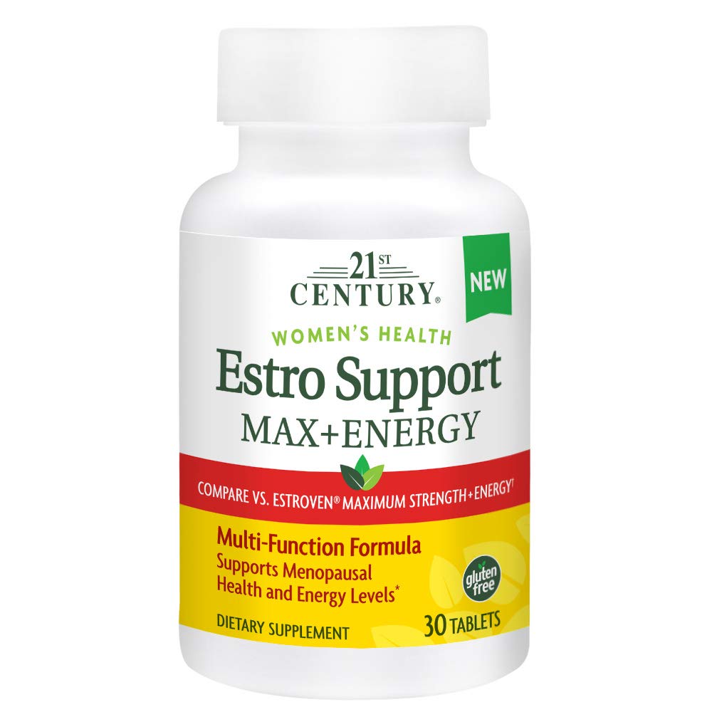 21st Century Estro Support Max + Energy Vegetarian Capsules - 30 Count